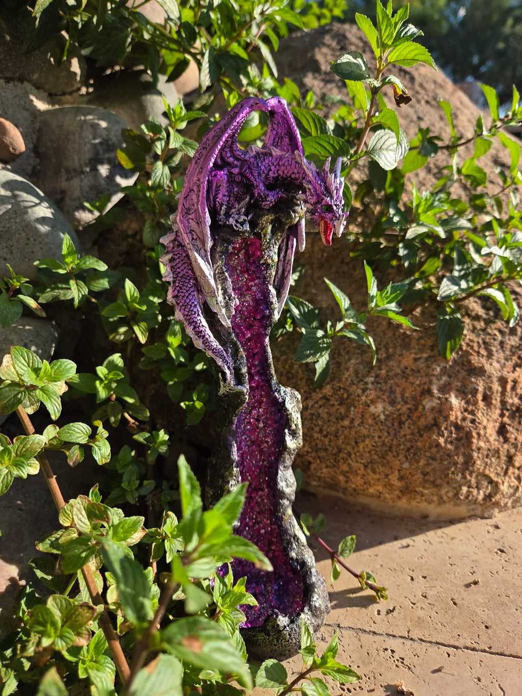 DRAGON GEODE TOWER INCENSE BURNER