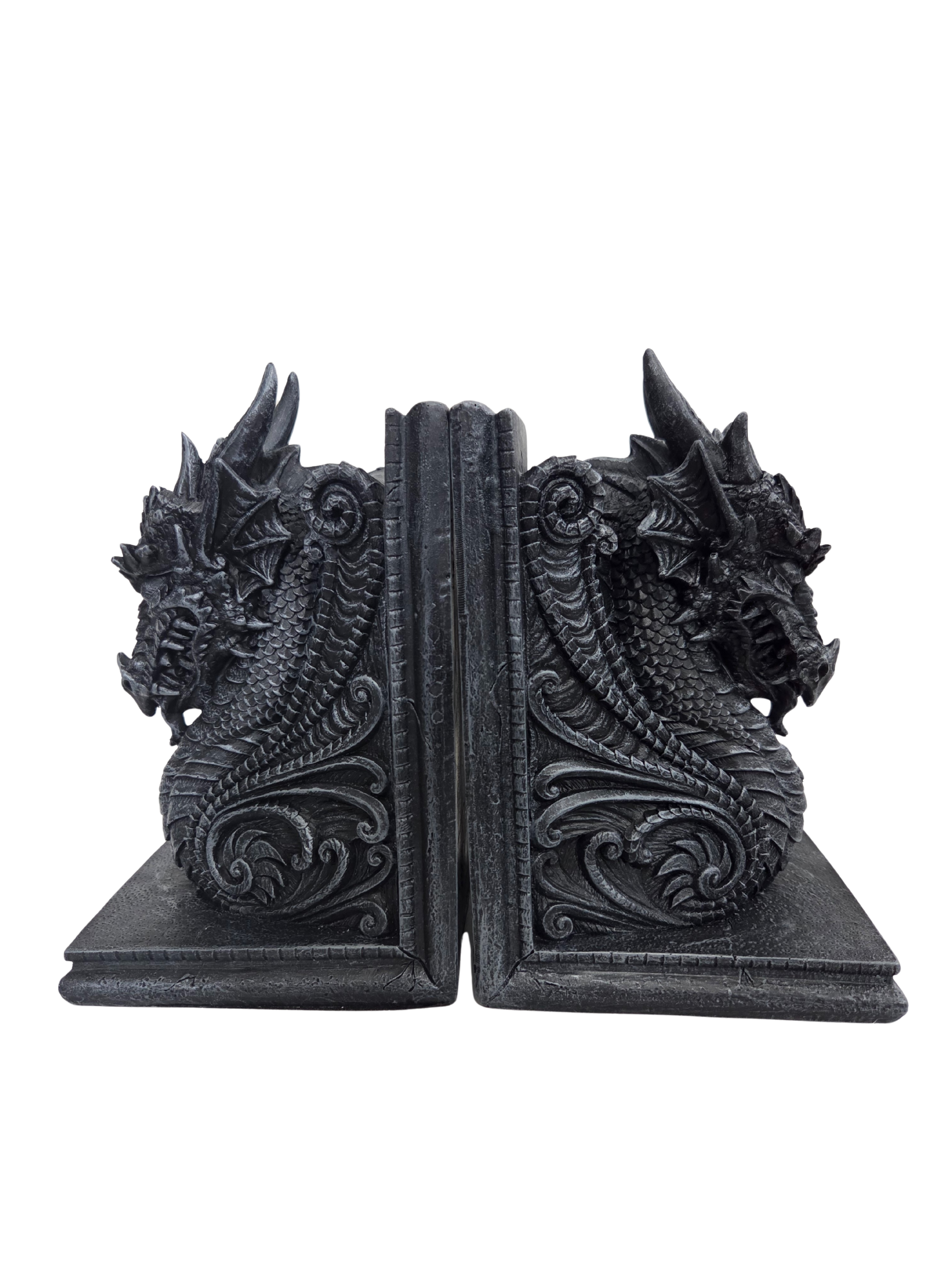 Dragon Bust Bookend Set