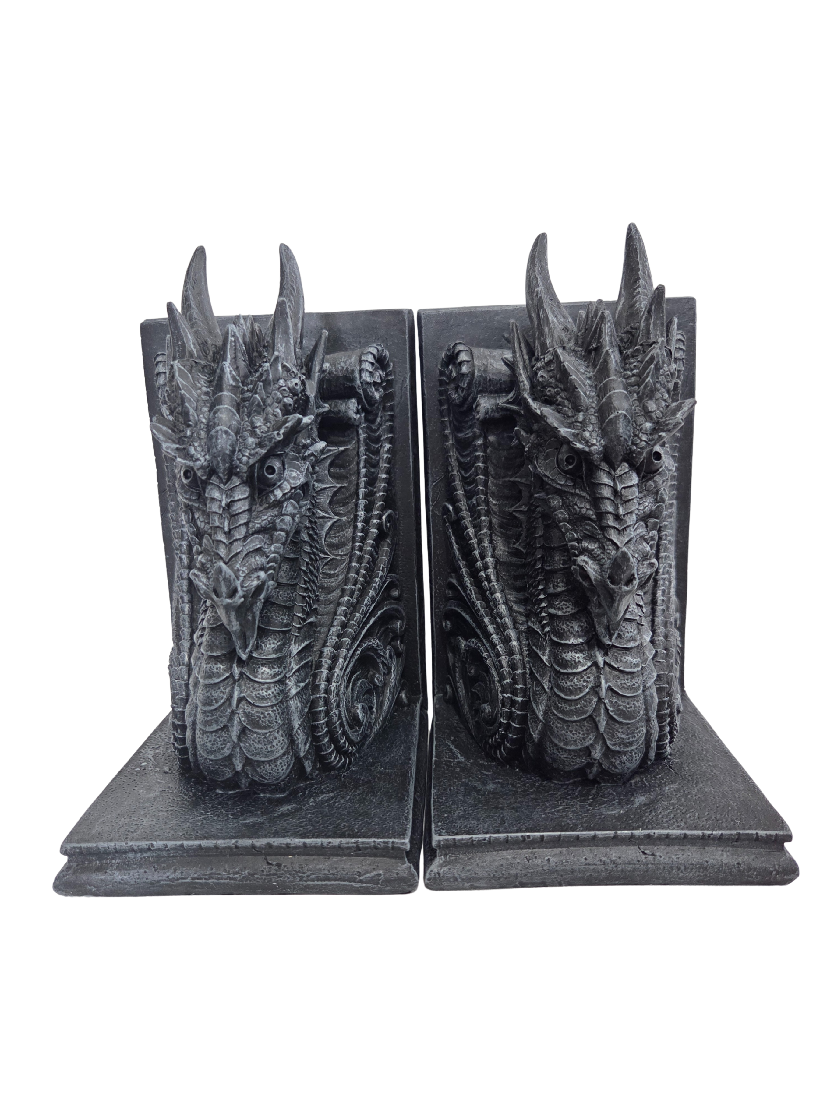Dragon Bust Bookend Set