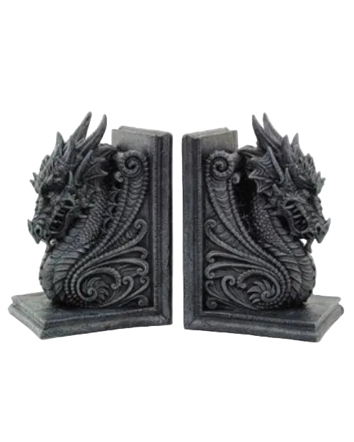 Dragon Bust Bookend Set