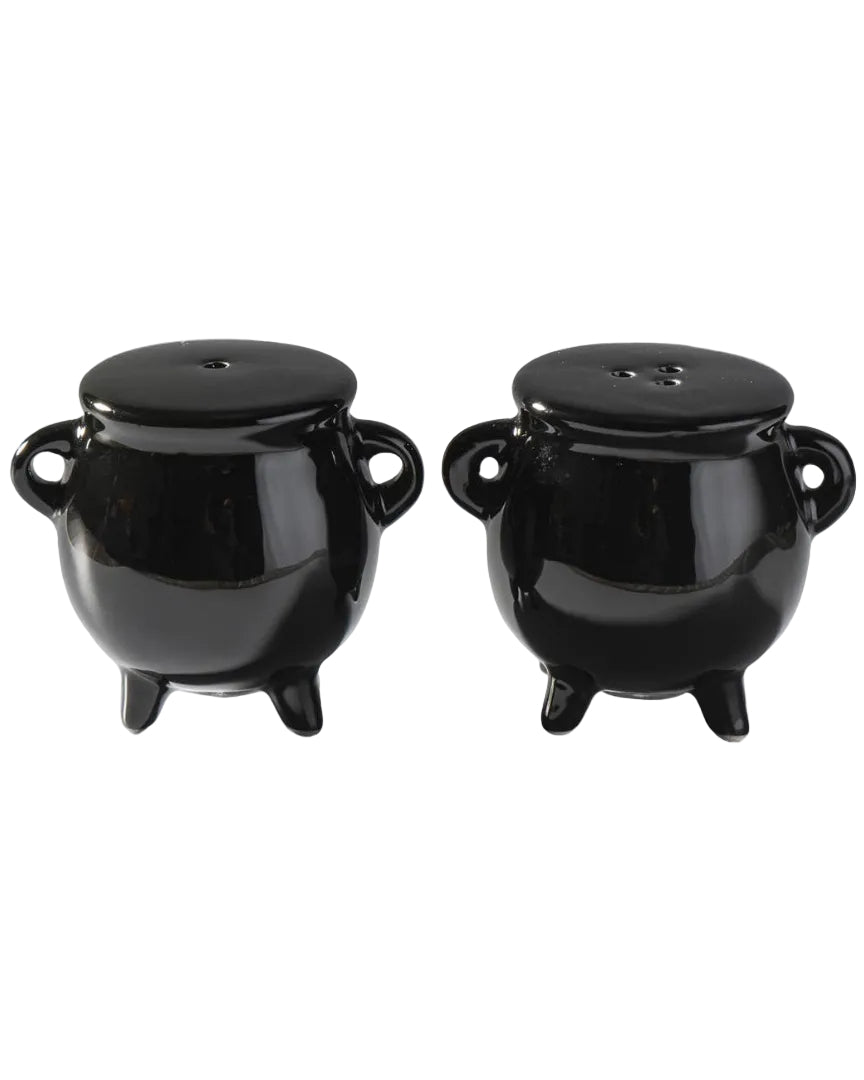 Black Cauldron Ceramic Salt and Pepper Shaker Set