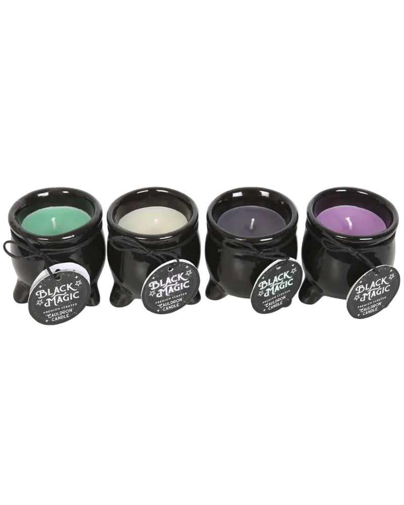 BLACK MAGIC CAULDRON CANDLE SET OF 4