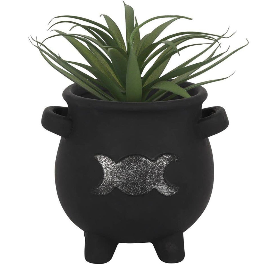 Triple Moon Cauldron Planter Pot