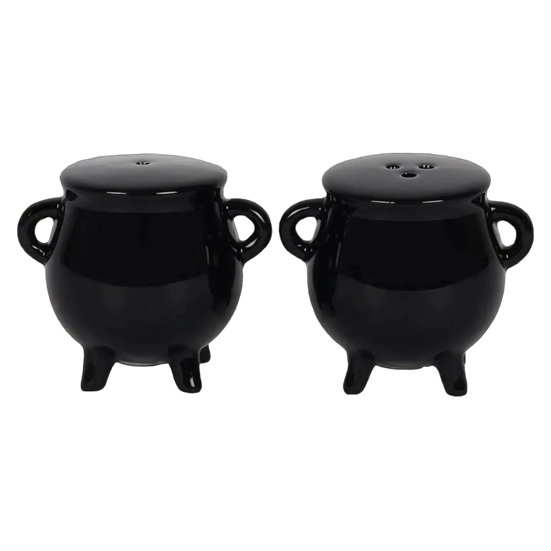 Black Cauldron Ceramic Salt and Pepper Shaker Set