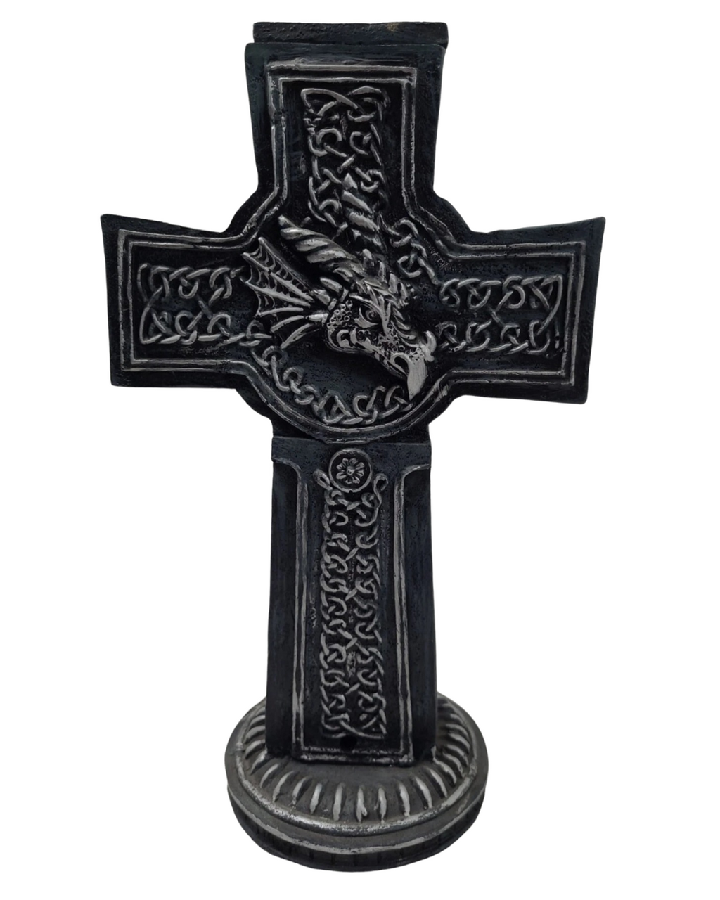 Incense Tower Burner Celtic Cross & Dragon
