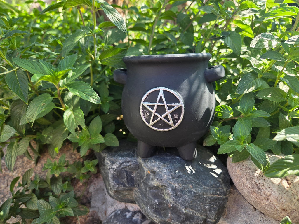CAULDRON PENTAGRAM PLANTER POT