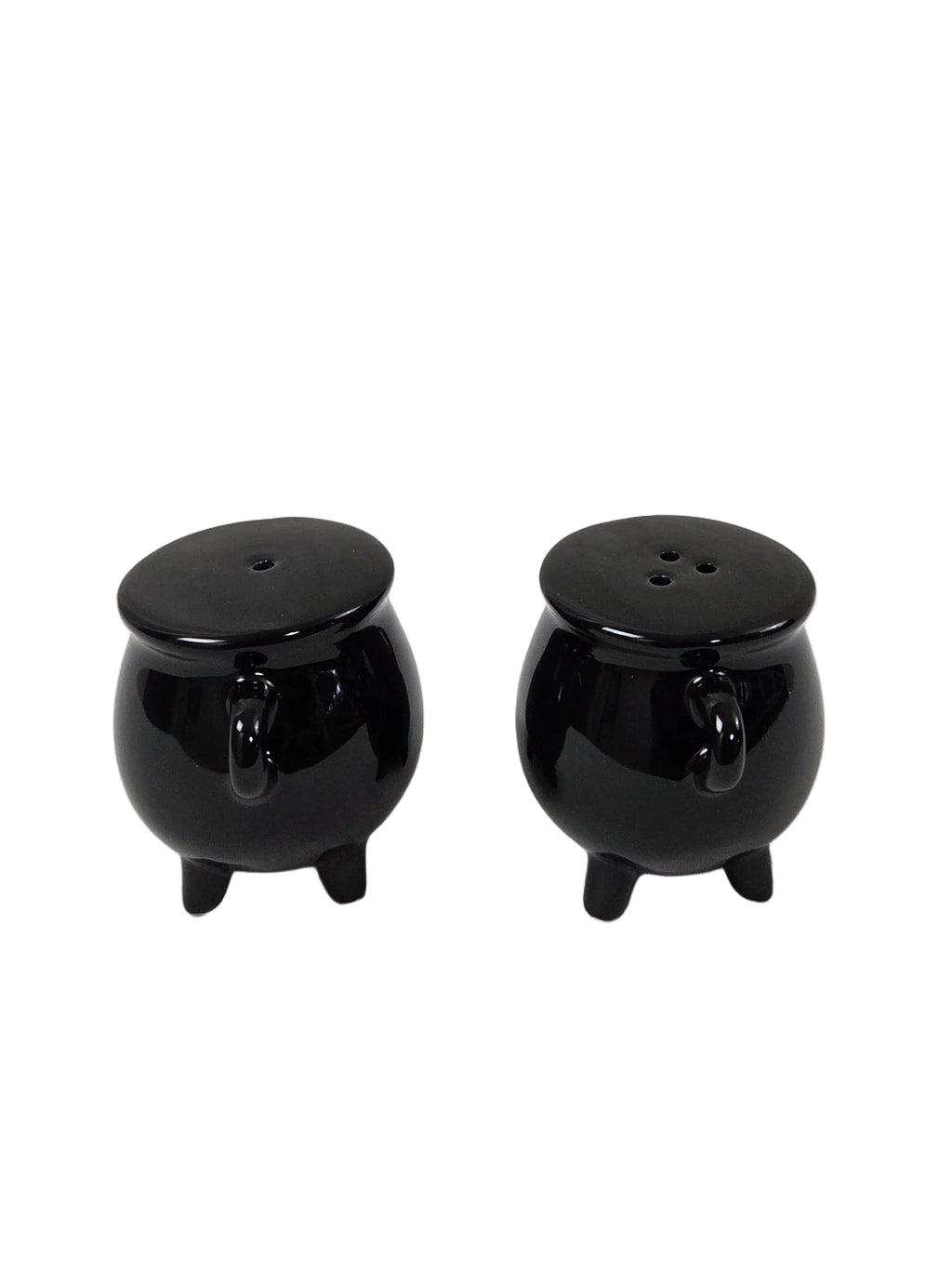 Black Cauldron Ceramic Salt and Pepper Shaker Set