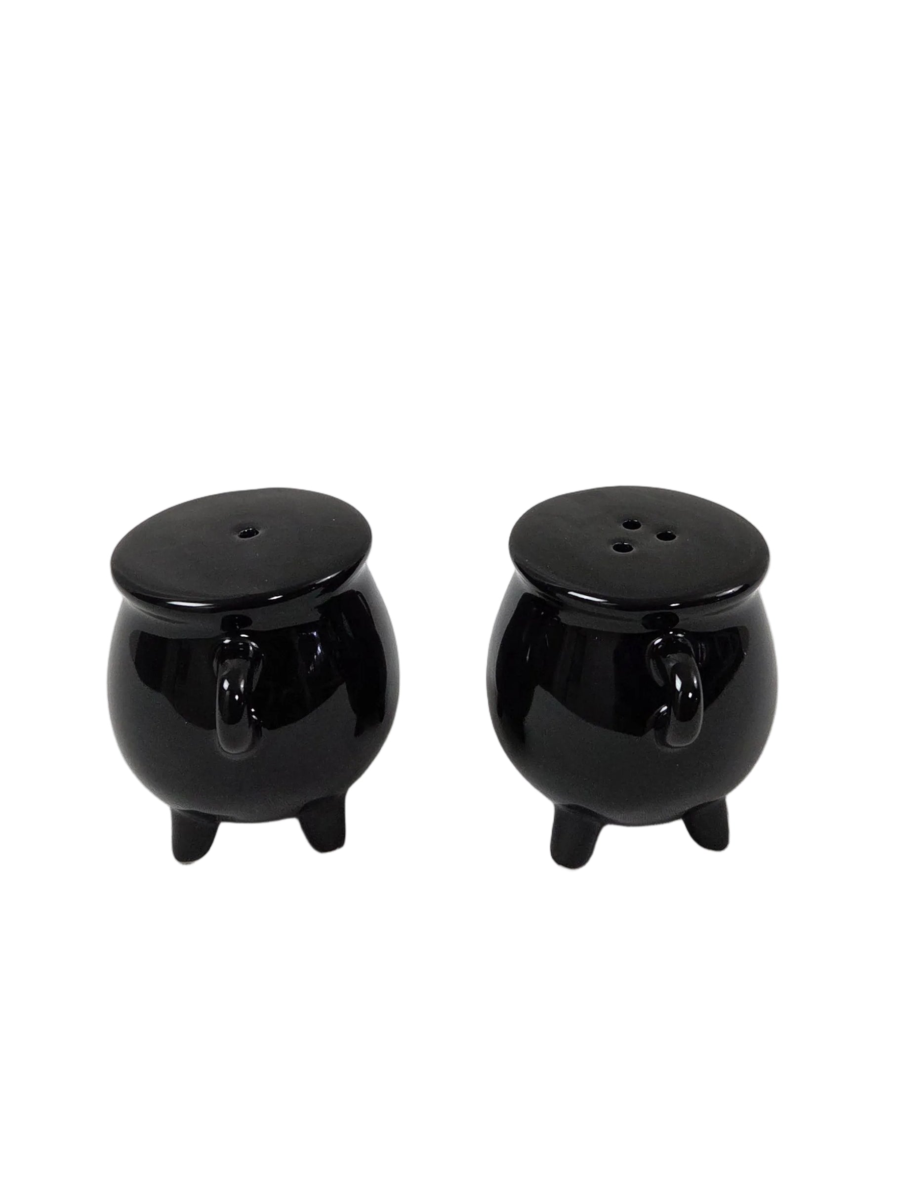 Black Cauldron Ceramic Salt and Pepper Shaker Set