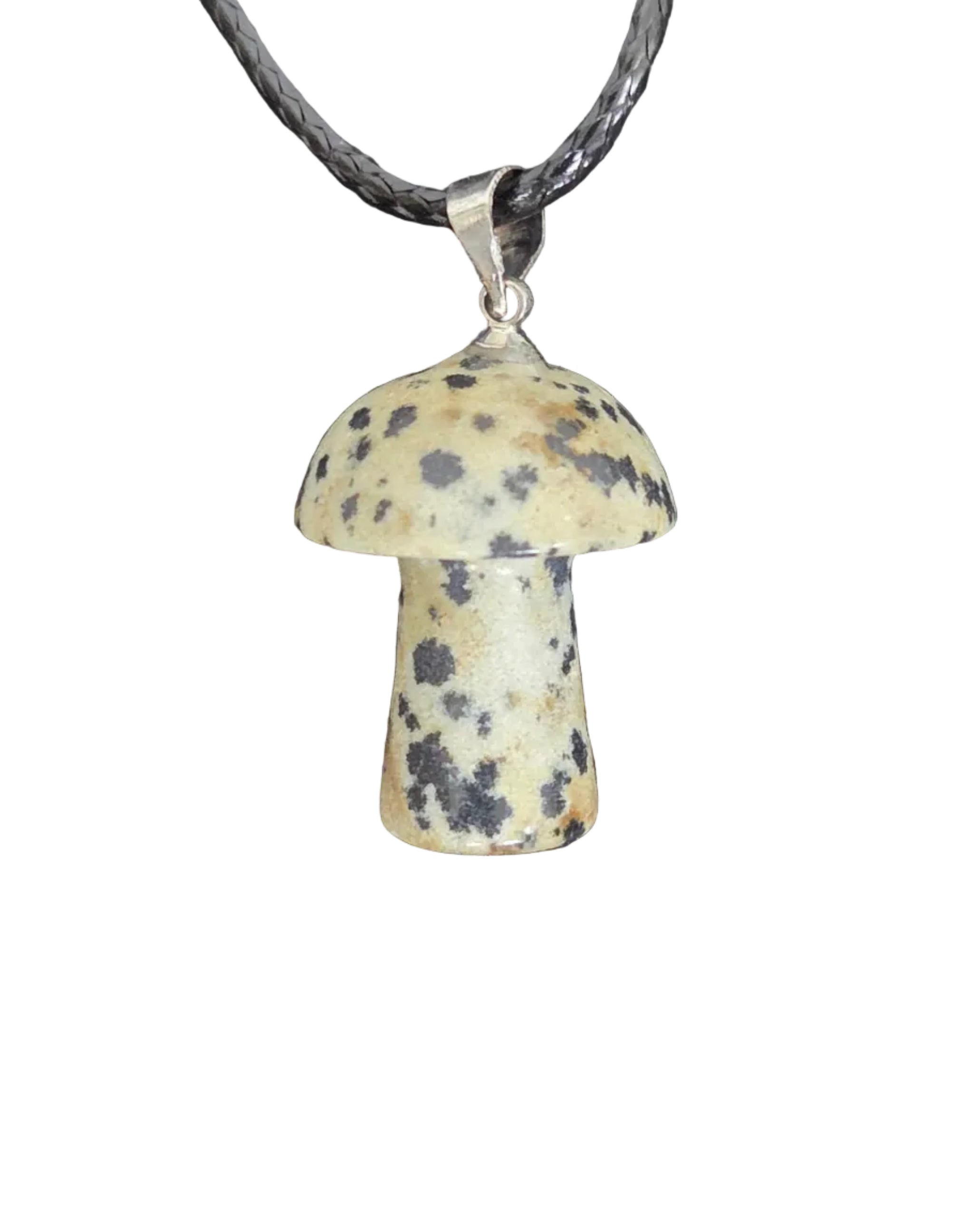 Stone mushroom necklace