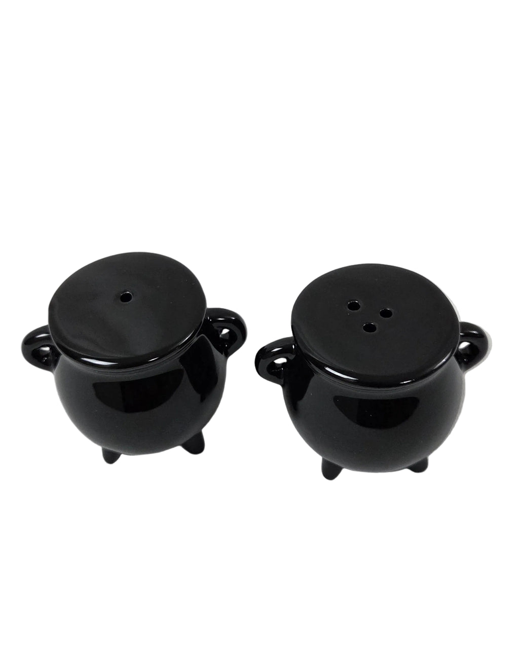 Black Cauldron Ceramic Salt and Pepper Shaker Set