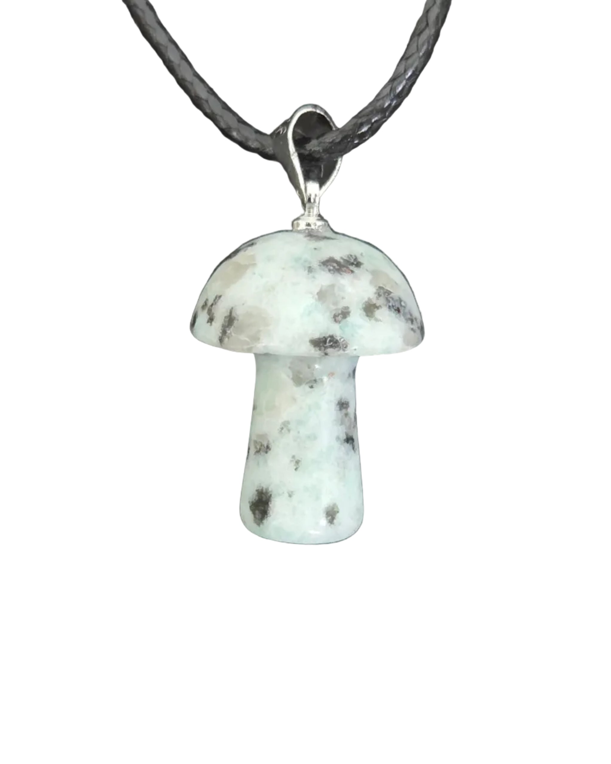 Stone mushroom necklace