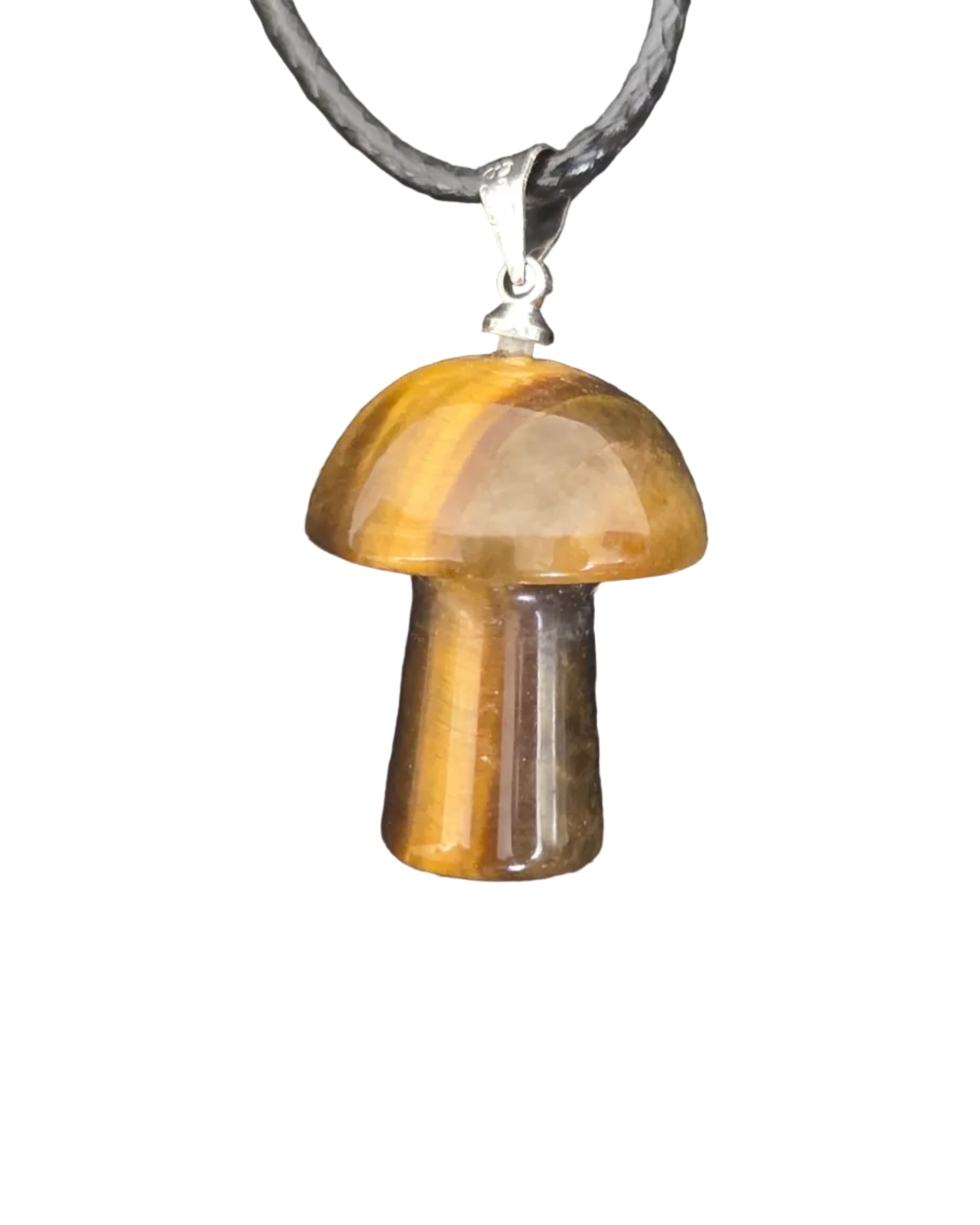 Stone mushroom necklace