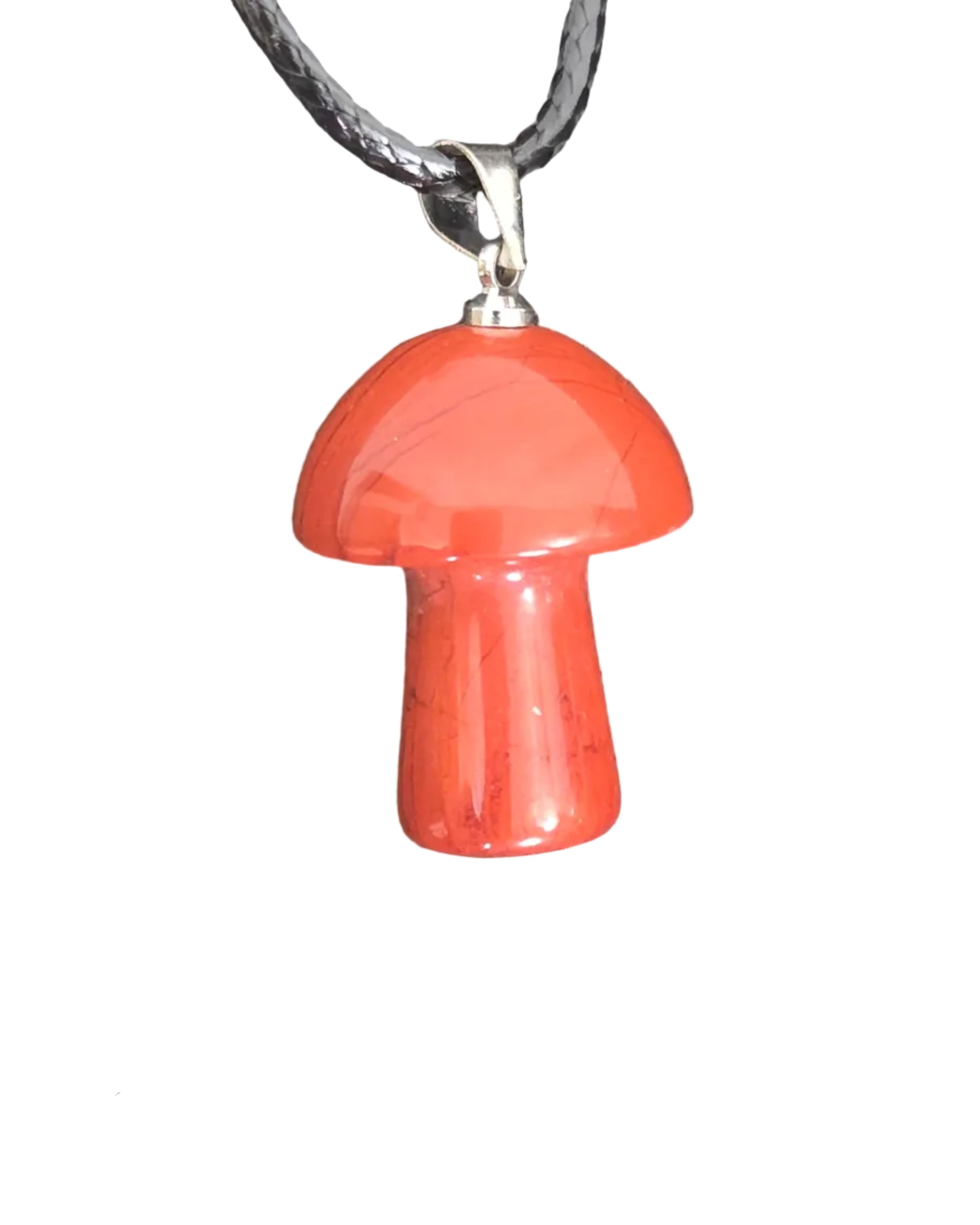 Stone mushroom necklace