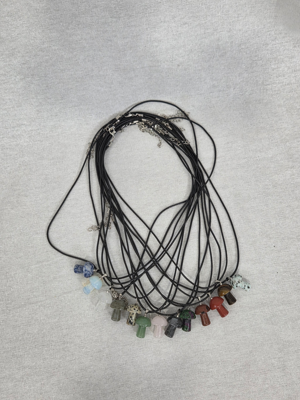 Stone mushroom necklace