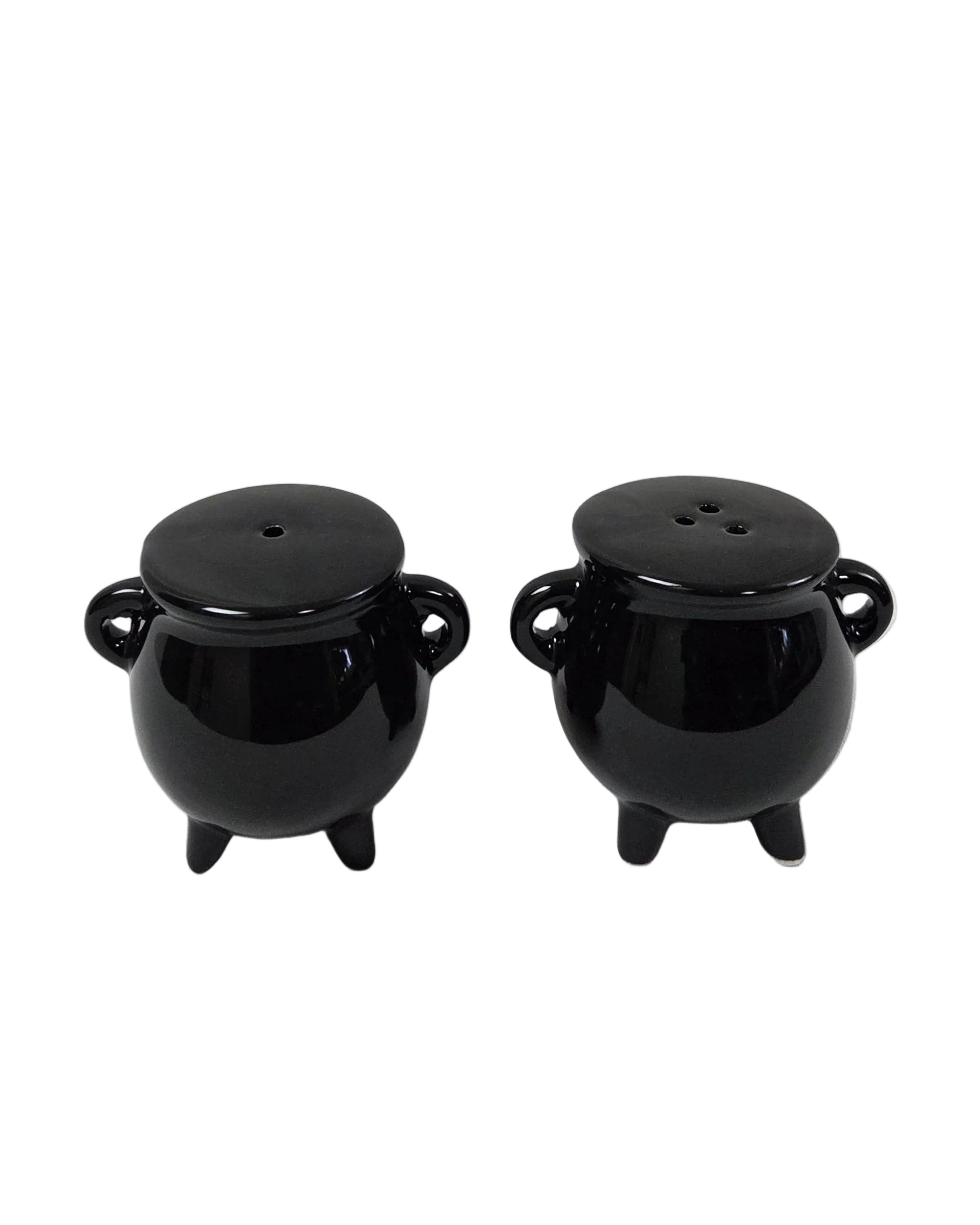 Black Cauldron Ceramic Salt and Pepper Shaker Set