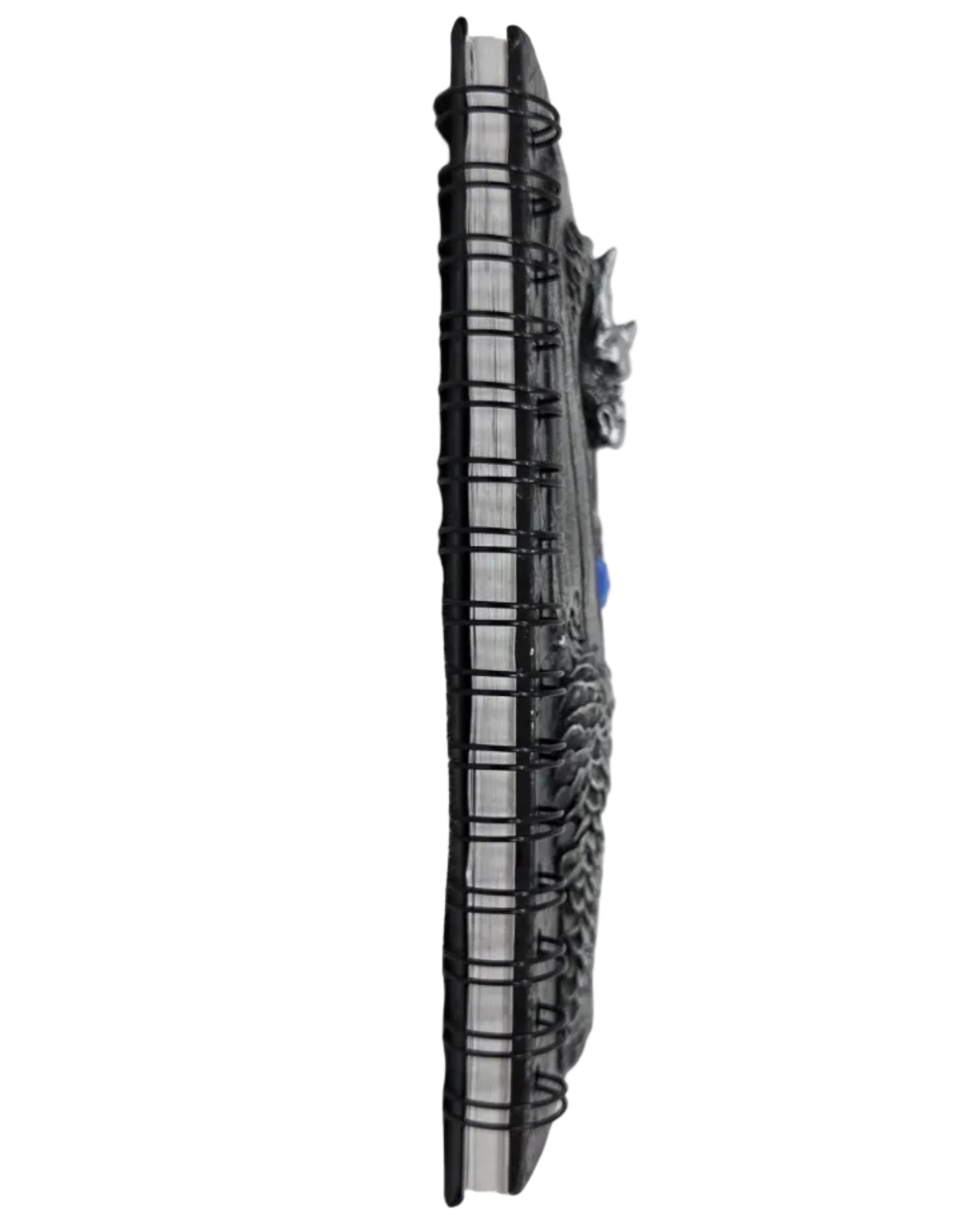 Resin Journal Dragon Holding a Blue Gemstone